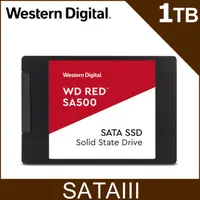 在飛比找PChome24h購物優惠-WD 紅標 SA500 1TB SSD 2.5吋NAS固態硬