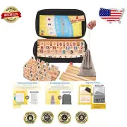 Deluxe Rummy Cube 6 Player Game with Storage Case & Drawstring Bag - Family Fun