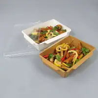在飛比找蝦皮購物優惠-【現貨】一次性牛皮紙餐盒方形環保飯盒快餐盒外賣打包盒長方形便