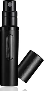 CVNRCLP Portable Perfume Atomizer - Empty Travel Spray Bottle with Transparent Window, 8ml Mini Size for On-the-Go Fragrance (Black)