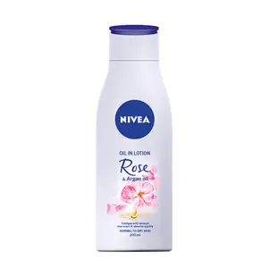 NIVEA 妮維雅 植物精華油身體乳200ml-浪漫玫瑰香(花香身體潤膚乳液)