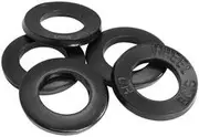 Aeroflow Large Wheel Nut Washer Weld Black 1.250 Od 0.695 Id 5 Pack - AF3070-0021