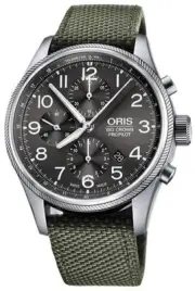 Oris Big Crown ProPilot Automatic Green Textile Mens Watch 77476994063-FS-Green