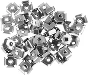 Angoily 50pcs Square Tube Nut Small Threaded Nuts Square Tube Supplies Square Tube Nuts Convenient Threaded Nuts Threaded Inserts Replacement Tubing Nuts Silver Metal