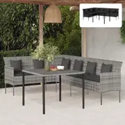 Outdoor Dining Set 2 Piece Lounge Setting Table and Chair with Cushions vidaXL