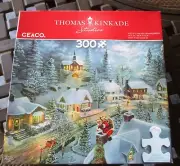 Ceaco 300 Piece Thomas Kinkade Art Puzzle " Santa's Silent Night" 18x24" NEW