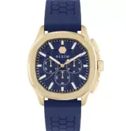 Philipp Plein Octagonal Chrono Blue Dial Blue Silicone Strap – PWSAA0323