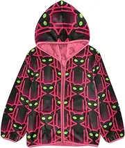 [GuoChe] Girls Sherpa Lined Hoodie Happy Halloween Red Cartoon Toddler Warm Outerwear Peach Trendy Baby Boy Clothes 3-10T