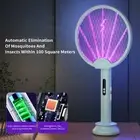 Hot Electric Fly Swatter Racket 2-In-1 Intelligent Bug Zapper With Usb