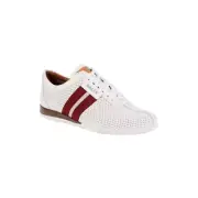 Bally Frenz Men's 6233822 White Perforated Leather Sneakers MSRP $535 NEW