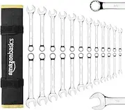 Amazon Basics Combination Metric and SAE Wrench Set - Set of 24 Pieces