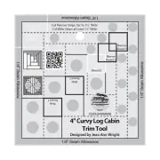 Curvy Log Cabin Trim Tool Ruler Creative Grids 4" Finished Blocks CGRJAW6MINI +