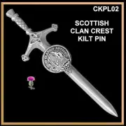 Baillie Clan Crest Kilt Pin, Scottish Pin ~ CKP02