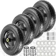 Upgraded 13" Flat Free Wheels Replacement for GOR Garden Cart Tires and Wheel...