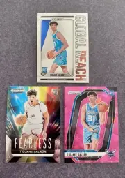 2024-25 Prizm Tidjane Salaün RCs 1 Pink Ice/1 Fearless/1 Global Reach- Hornets