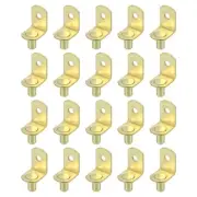 30 Pcs 1/4'' L-Shelf Pins Bracket Peg, Metal Shelf Support Pegs with Hole, Gold