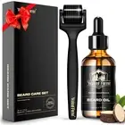 Waking Forest Derma Roller 0.25mm & Beard Oil(1oz), Sandalwood Beard Kit, Mic...