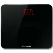 Propert Bodysense 200kg Wide Platform Bathroom Scale Black