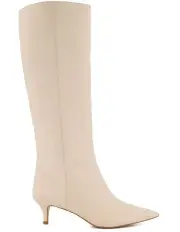 [Dune London] Smooth Knee High Boot in Ivory