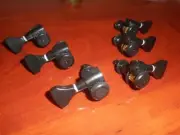 NEW - Hipshot 3x3 Staggered Grip-Lock Open Guitar Tuning Machines - BLACK