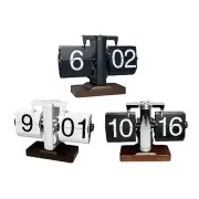 Auto Flip Desk Clock Mechanical Works Bedroom Large Display Table Flip Clock
