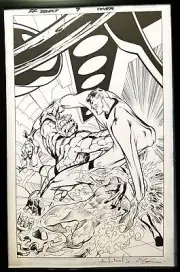 Fantastic Four Select #9 by Alan Davis 11x17 FRAMED Original Art Poster Marvel C