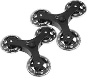 MOTHNUR 2pcs Shopping Wheel Casters Caster Wheels Big Wheel Stair Climber Stair Climbing Tools Shopping Cart for Stairs Triangle Wheel Replacements Shopping Cart Parts Black Plastic