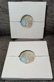 Vintage 2006 Lot of 2 Round Cake Plates Beatrix Potter Peter Rabbit Wedgwood New
