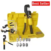 Industrial 10 Ton Hydraulic Cable Crimper - Ideal for Battery and Power Wires