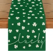 Artoid Mode Green Lucky Shamrock St. Table Runner, 13" x 72",