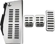 Car Pedal Cover Compatible with Audi A3 S3 8L 1995-2003 Stainless Steel Gas Brake Dead Rest Foot Pedal Protection Covers(MT with Rest)