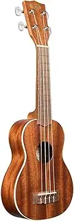 Kala Satin Mahogany Soprano Ukulele with White Binding (KA-S),Brown