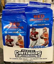 2021 Panini Contenders Draft Picks NFL - 18 Card Cello Red Cracked Ice - Sealed