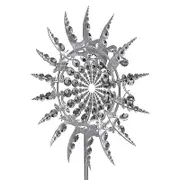 Magical Metal Windmill Kinetic Wind Spinners-Silver