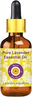 Deve Herbes Pure Lavender Essential Oil (Lavandula angustifolia) with Glass Dropper 100% Natural Therapeutic Grade Steam Distilled 15ml (0.50 oz)