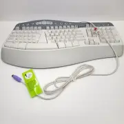 NEW NOS - Microsoft Natural MultiMedia Keyboard 1.0A PS2/USB Ergonomic RT9470