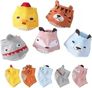 [DZOZO] 5 Pair Baby Knee Pads Anti-Slip Baby Crawling Knee Pads Baby Knee Pads Elastic Leg Warmers Toddlers Leg Protectors Baby Knee Protectors Leg Warmers Baby Toddlers Crawling Socks