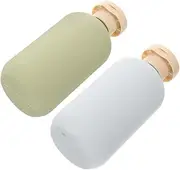 Garneck 2pcs Travel Bottles Refillable Shampoo and Conditioner Containers Leakproof Pe Lotion Dispenser for Travel Business Trip and Toiletries