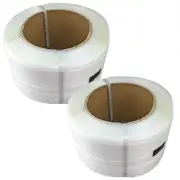 2 Roll/1000M Super Heavy Duty PE Soft Strap Cargo Strapping Packaging Max 800KG