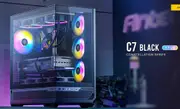 Antec C7-ARGB ATX,E-ATX Panoramic 270 View, USB-C, 4x ARGB PWM Fans. Side Radiator RTX 5090, 7900x, Back Connect MBs, Flip Door, Black Case C7-ARGB