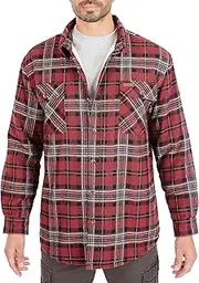 [Smith's Workwear] Big Men's Sherpa-Lined Flannel Shirt Jacket