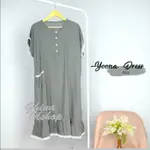 SIENNA MIDI DRESS, 母乳喂養母親的口袋連衣裙, 素色短裙, 純色 SHORT HOUSE DRESS