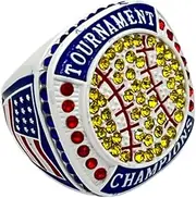 Discount Sports Rings Softball Championship Rings/Player Awards, Assorted Colors and Gemstones