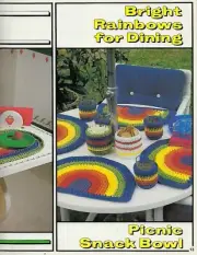 Crochet a Rainbow with Macrame Knitted Cord, Rug & Placemat Patterns Book 7575