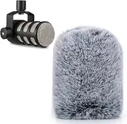 Rode PodMic Pop Filter, Furry Microphone Cover, Wind and Noise Reduction, Foam Microphone Covers, Compatible with Rode PodMic by SUNMON