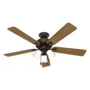 Hunter 52" Swanson Ceiling Fan w/ LED Light Kit Traditional Casual Pull Chain