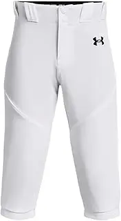 [Under Armour] Boys' Utility Baseball Knicker, (100) White / / Black, Youth Medium