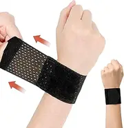 Carpal Tunnel Wrist Brace，Lightweight and Adjustable Wrist Support Brace，Wrist tendon sheath fixation，Universal for both hands, breathable, sweat wicking，For men and women，Suitable for housework, sports (1, Black)