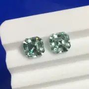3 Ct Certified Natural Asscher Cut Green Diamond D Grade VVS1 + 1 Free Gift
