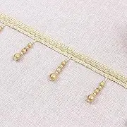 Tassel Fringe Trim, 12 Yards Pearl Beads Trim Lace for Decoration Home Curtain Sofa Tablecloth Decorative Tassel Fringe Sewing Accessory(Light Yellow)